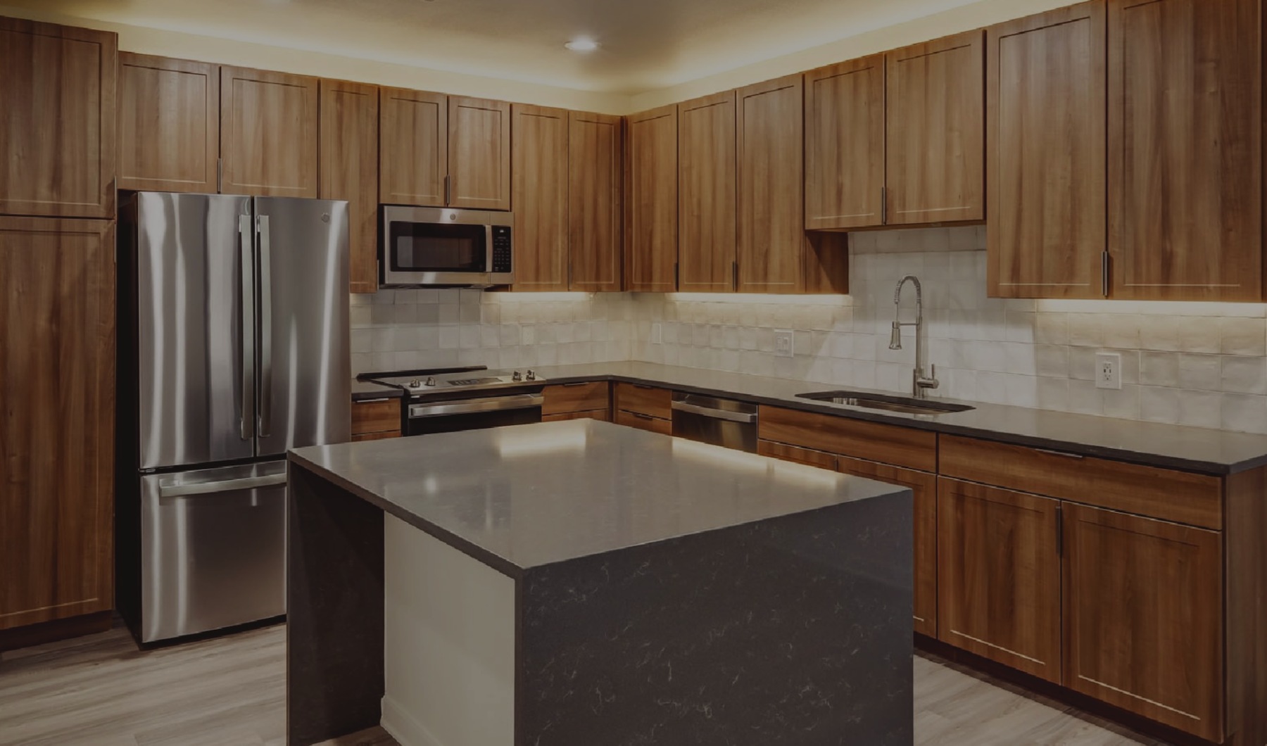 kitchen with ample counter-space and modern appliances
